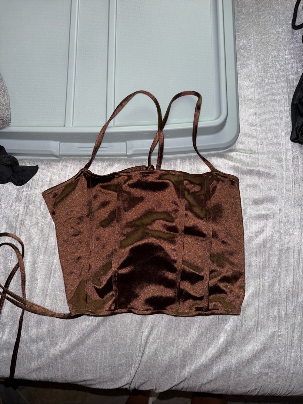 H&M Brown Satin Cami Top